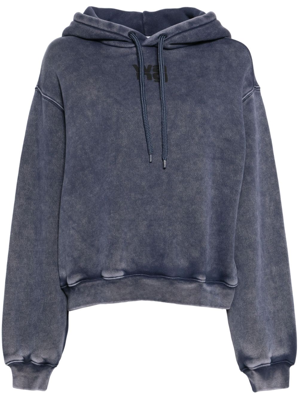 Alexander Wang logo patch hoodie - Blue von Alexander Wang