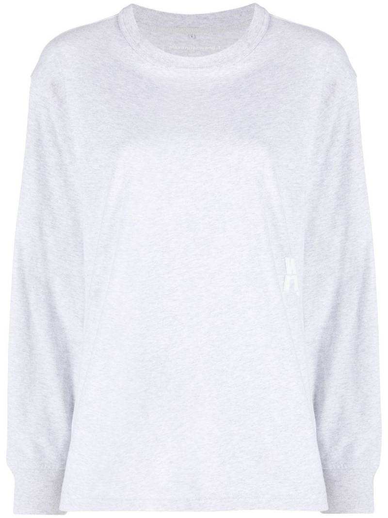 Alexander Wang logo-patch sweatshirt - Grey von Alexander Wang