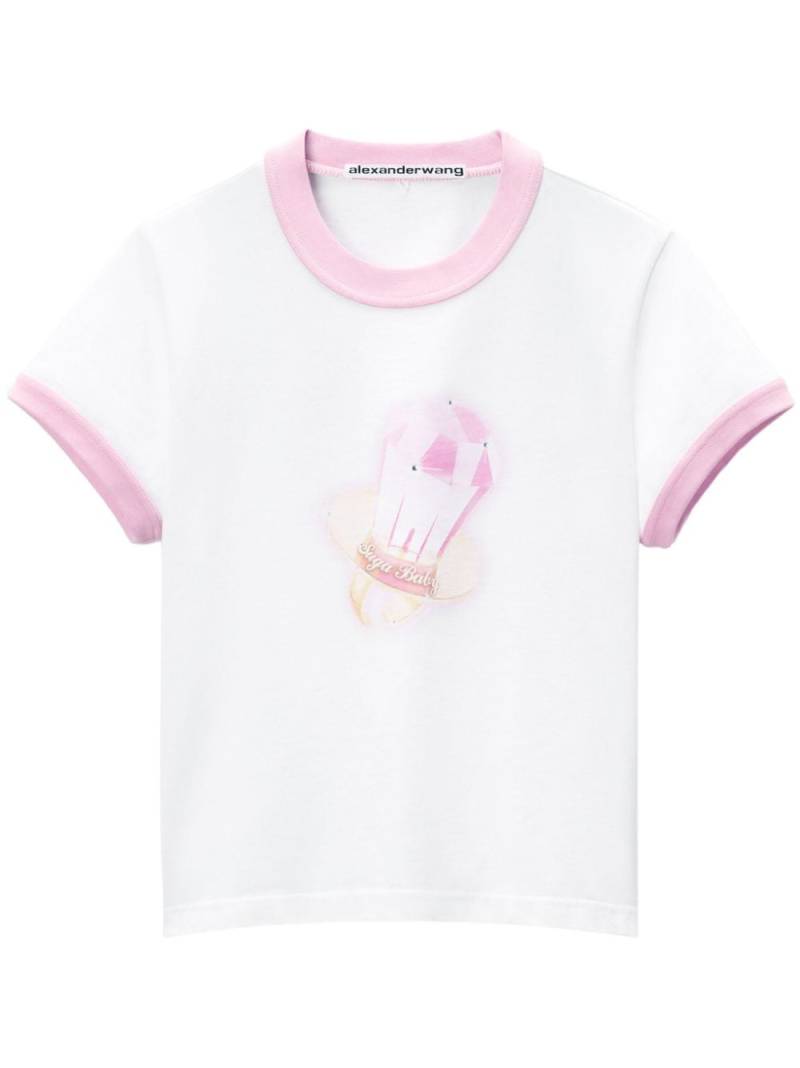 Alexander Wang logo-print cotton T-shirt - White von Alexander Wang