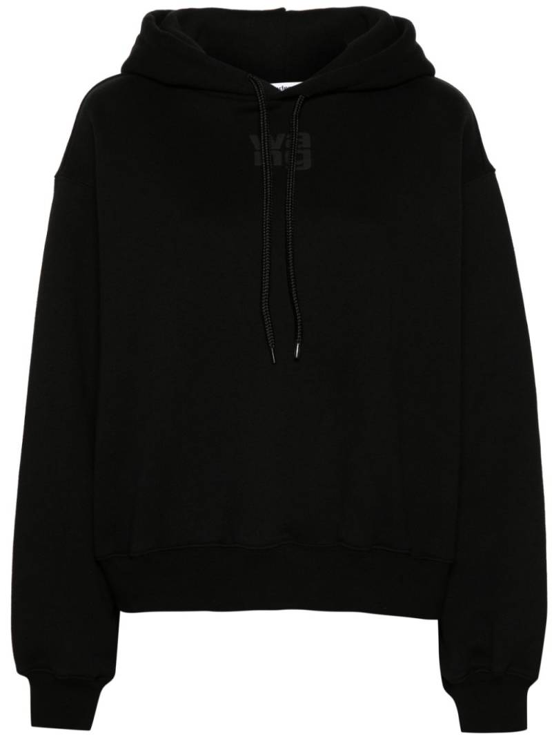 Alexander Wang logo-print cotton hoodie - Black von Alexander Wang