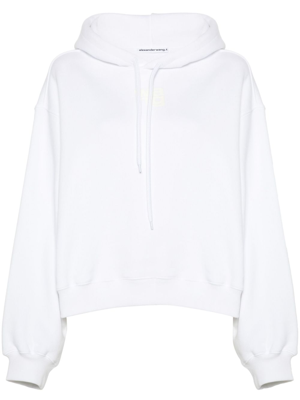 Alexander Wang logo-print cotton hoodie - White von Alexander Wang