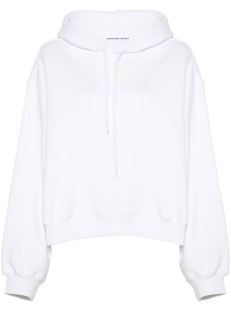 Alexander Wang logo-print cotton hoodie - White von Alexander Wang