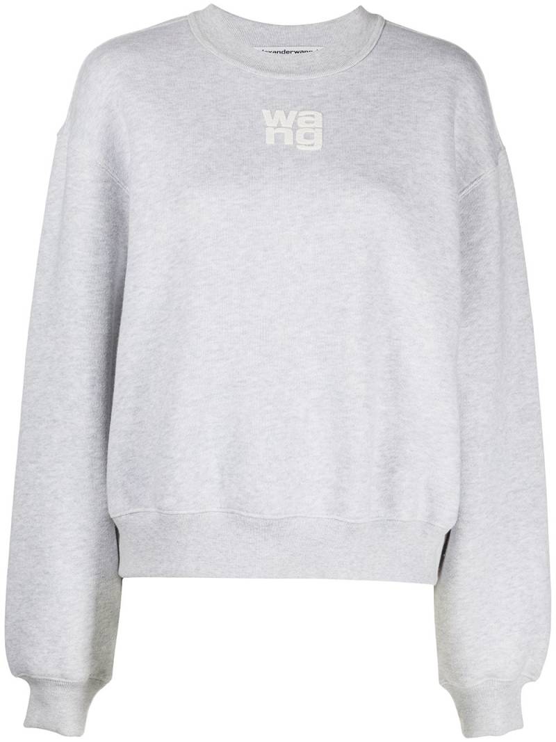 Alexander Wang logo-print cotton sweatshirt - Grey von Alexander Wang