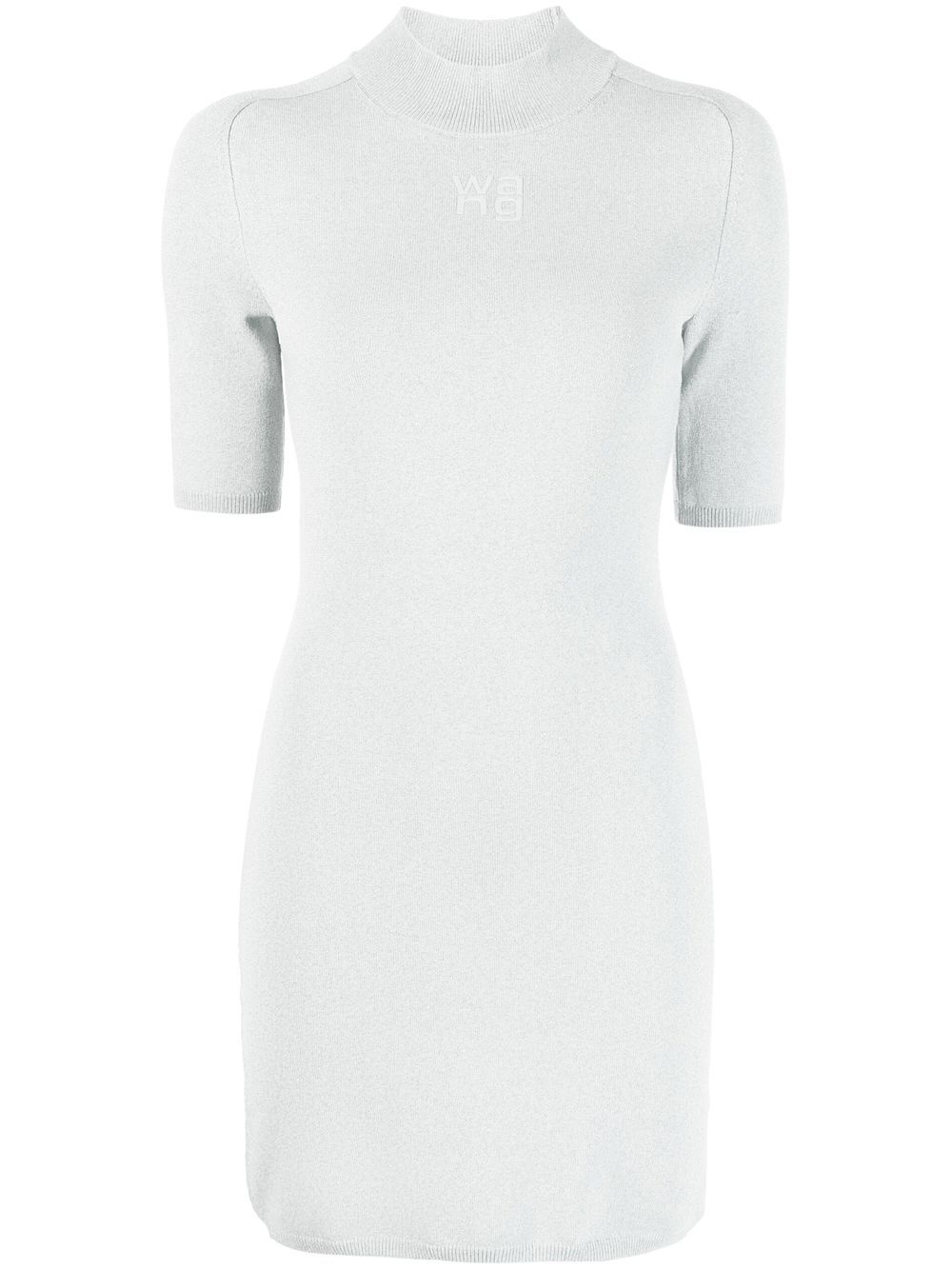 Alexander Wang logo-print detail dress - Grey von Alexander Wang