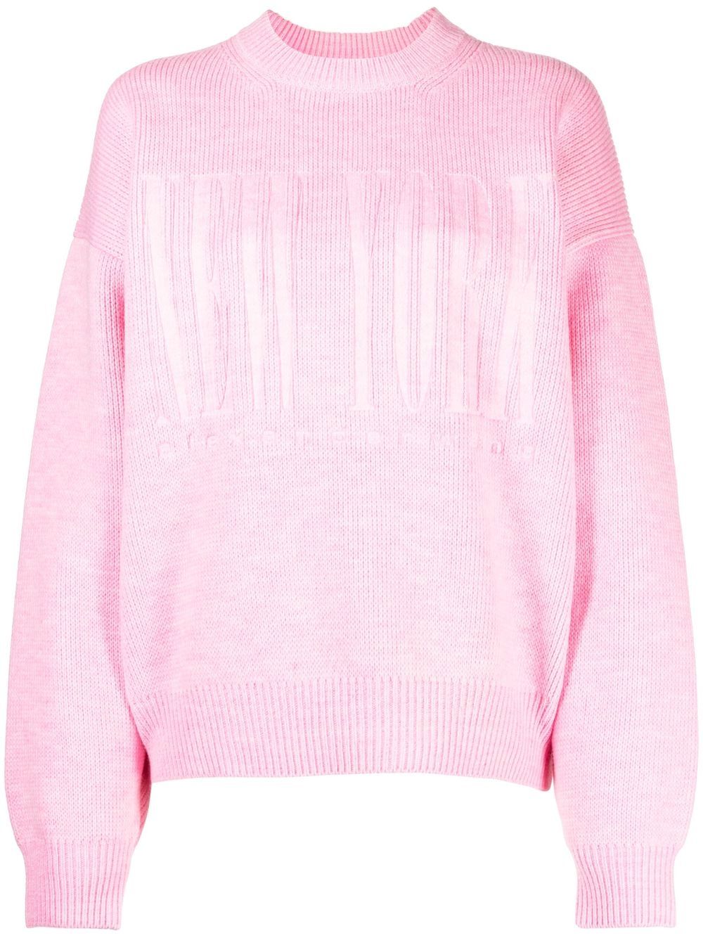 Alexander Wang logo-print long-sleeved jumper - Pink von Alexander Wang