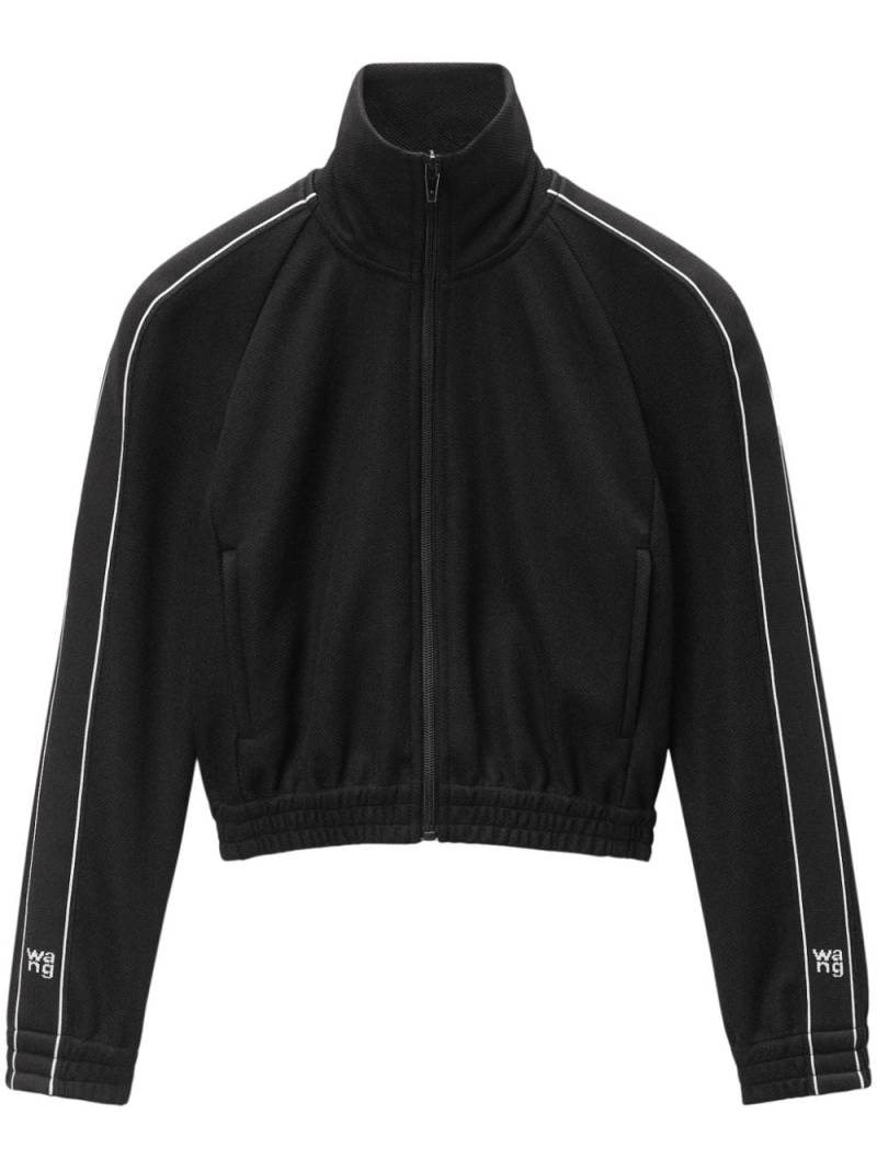 Alexander Wang logo-tape cropped track jacket - Black von Alexander Wang