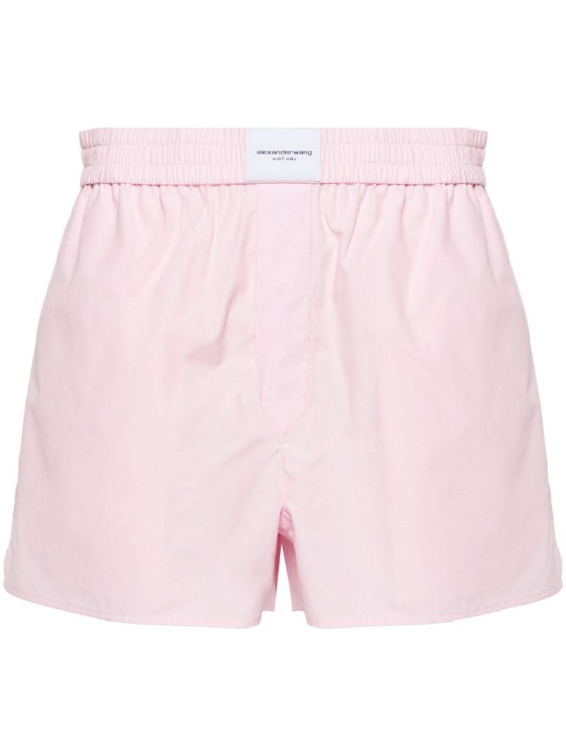 Alexander Wang logo-waistband cotton shorts - Pink von Alexander Wang