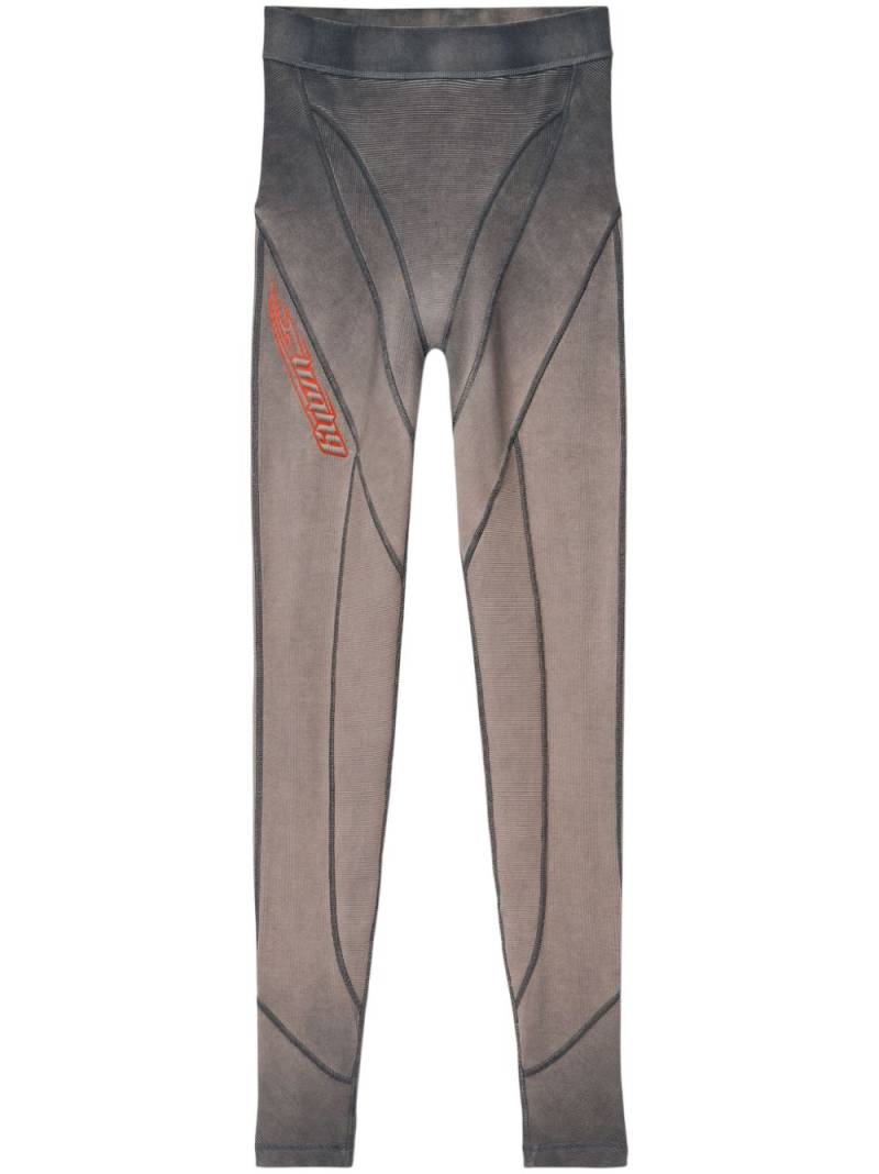 Alexander Wang logo-waistband leggings - Grey von Alexander Wang