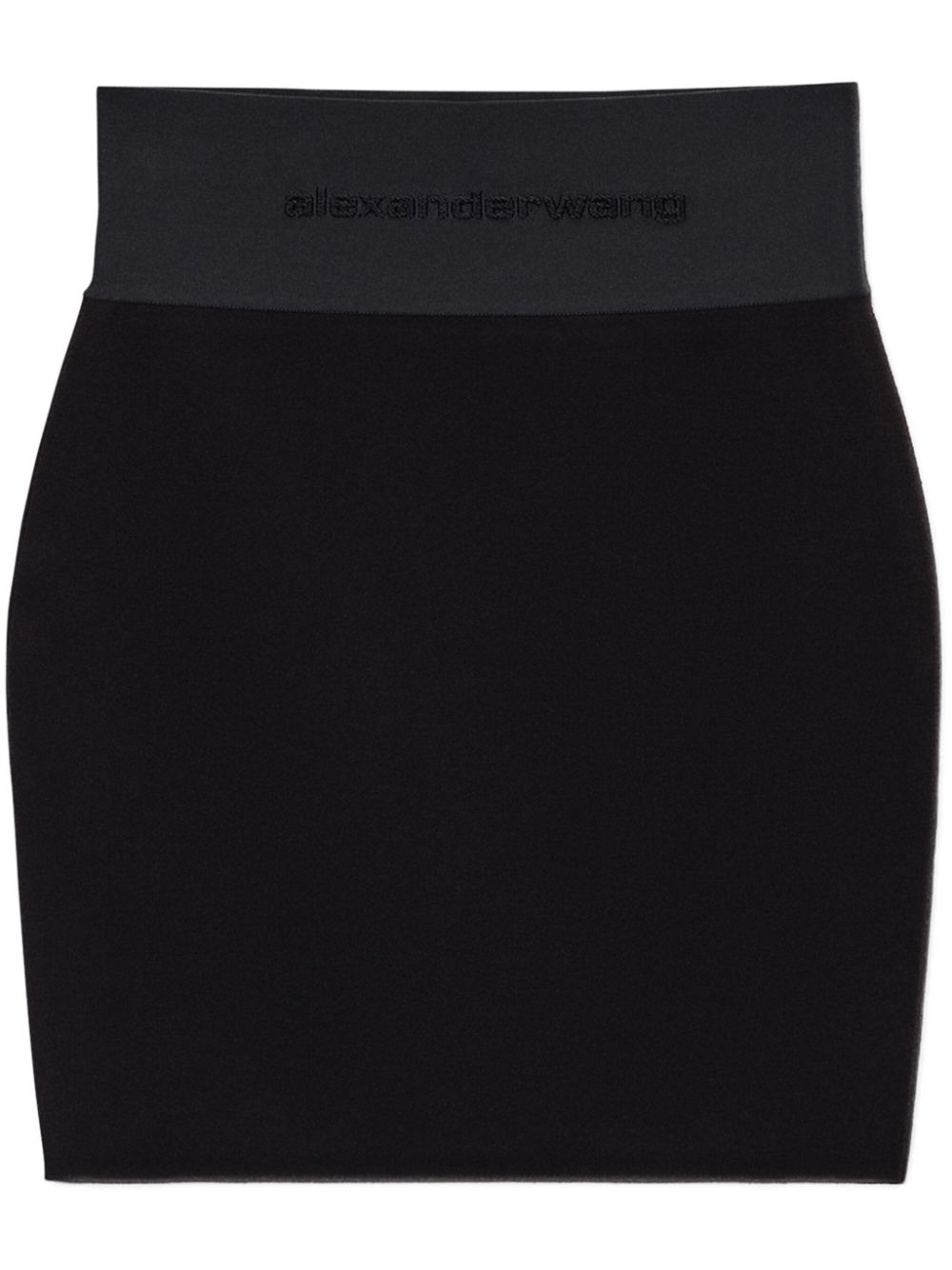 Alexander Wang logo-waistband miniskirt - Black von Alexander Wang