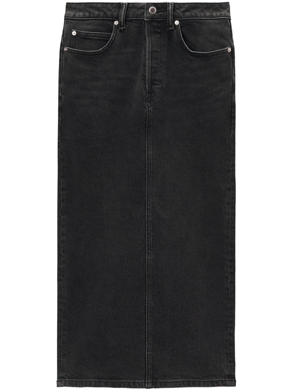 Alexander Wang low-rise denim midi skirt - Grey von Alexander Wang