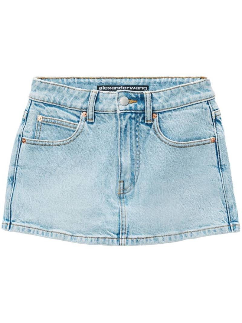 Alexander Wang mid-rise denim skort - Blue von Alexander Wang