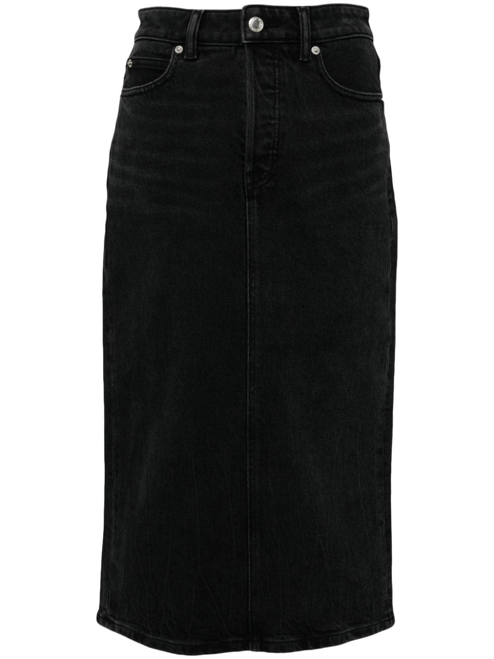 Alexander Wang appliqué denim midi skirt - Black von Alexander Wang