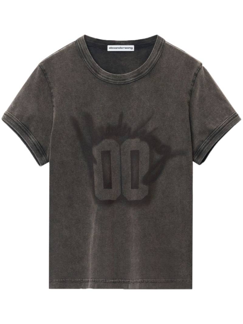 Alexander Wang number-print cotton T-shirt - Grey von Alexander Wang