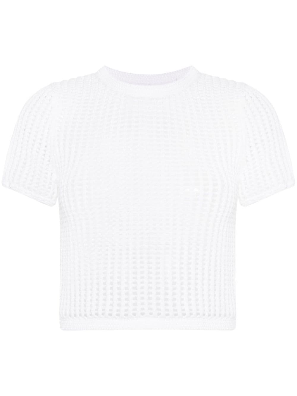 Alexander Wang open-knit cropped top - White von Alexander Wang