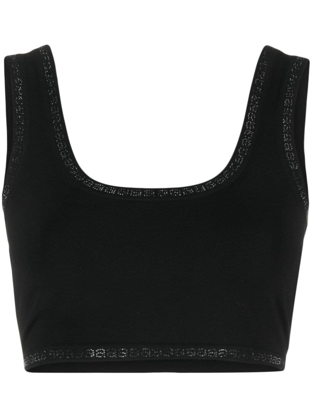 Alexander Wang rhinestone-trim cropped top - Black von Alexander Wang