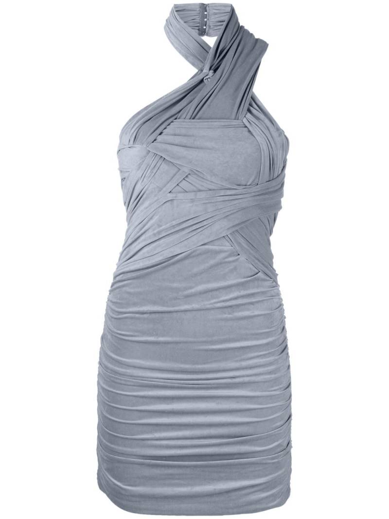 Alexander Wang ruched halterneck minidress - Grey von Alexander Wang