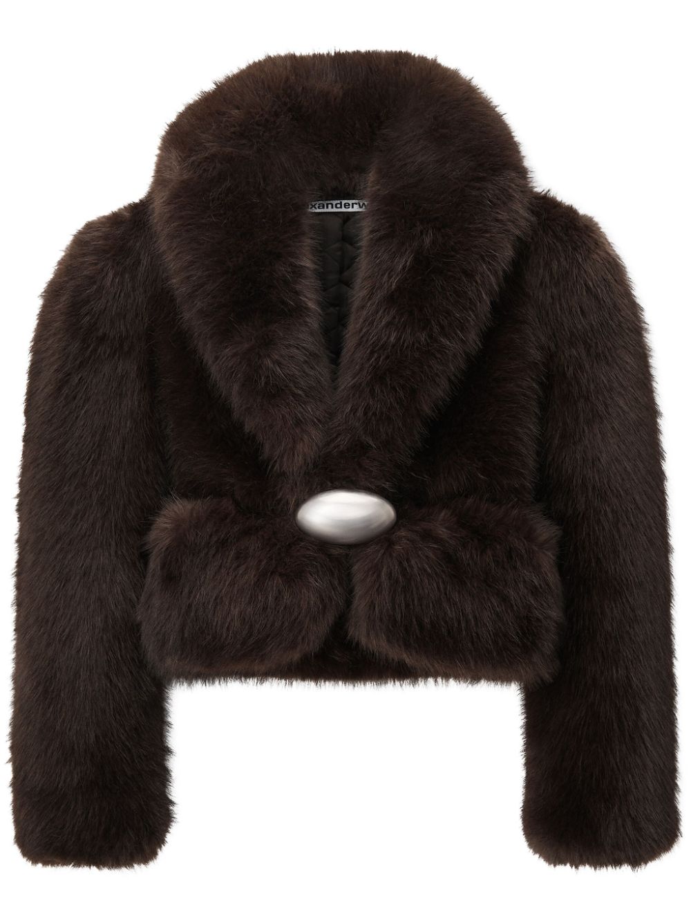 Alexander Wang shawl-collar faux-fur coat - Brown von Alexander Wang