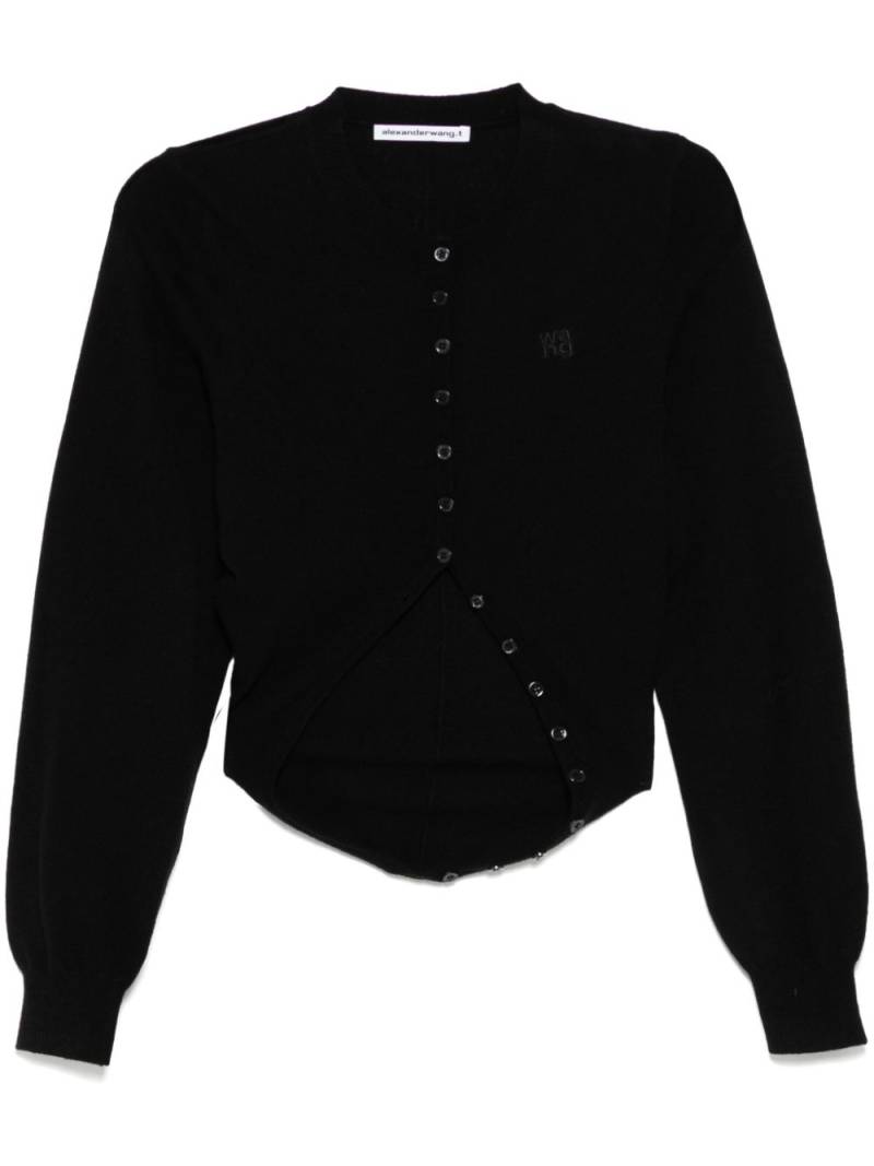 Alexander Wang split-hem cardigan - Black von Alexander Wang