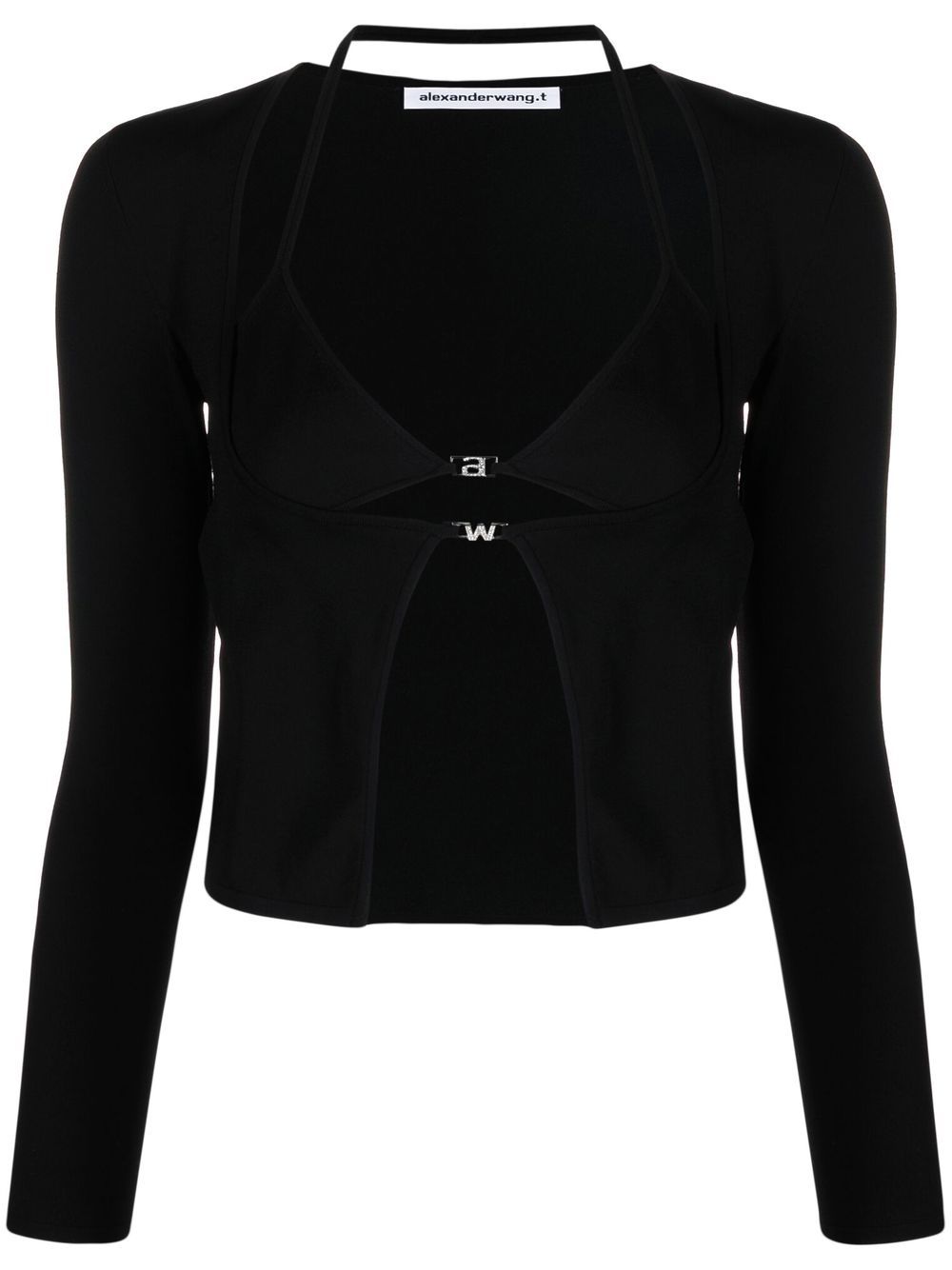 Alexander Wang stretch knit bikini cardigan - Black von Alexander Wang