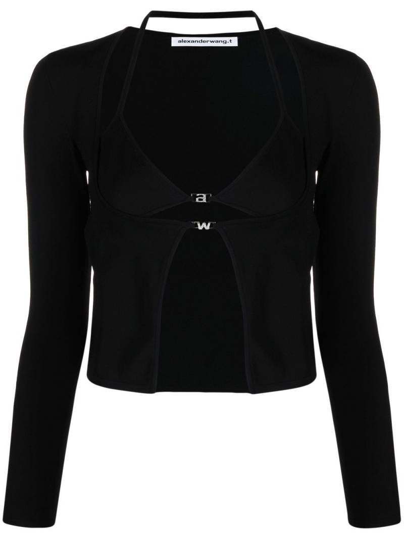 Alexander Wang stretch knit bikini cardigan - Black von Alexander Wang