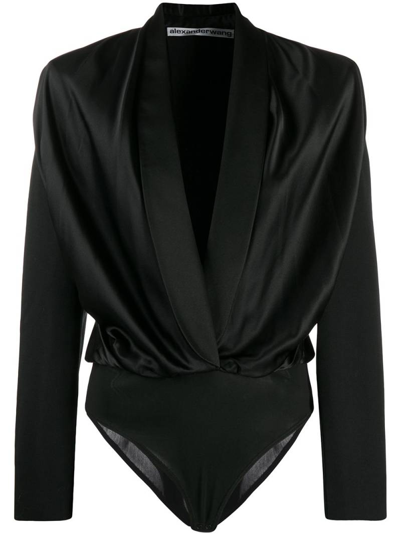 Alexander Wang tuxedo bodysuit - Black von Alexander Wang