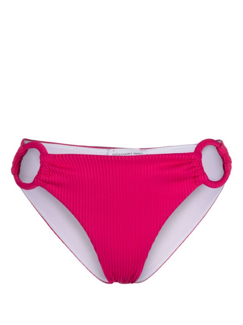 Alexandra Miro ring-detail ribbed bikini bottoms - Pink von Alexandra Miro