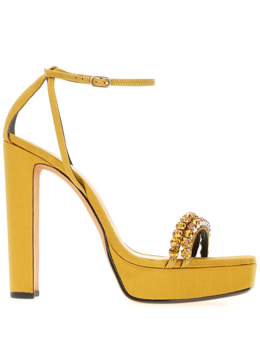 Alexandre Birman 130mm rhinestone-embellished sandals - Yellow von Alexandre Birman