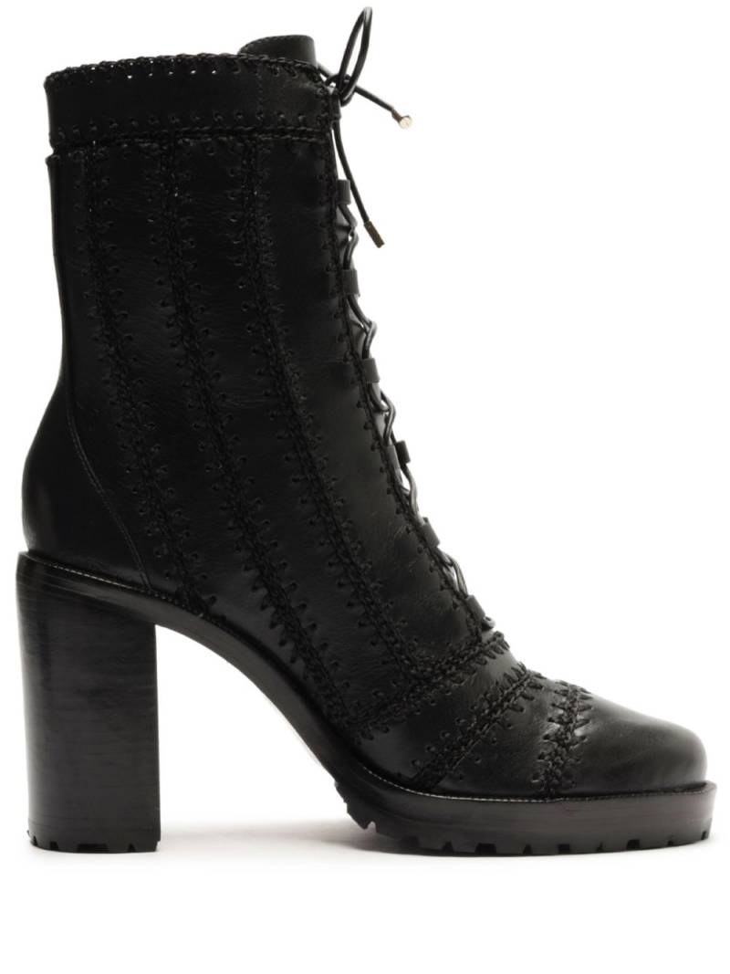 Alexandre Birman 90mm Regina combat boots - Black von Alexandre Birman