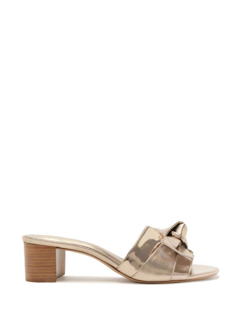 Alexandre Birman Maxi Clarita Block 45mm leather slides - Gold von Alexandre Birman