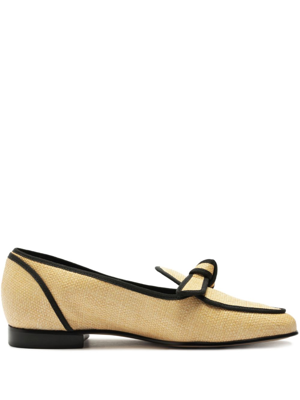 Alexandre Birman grosgrain-trim raffia loafer - Neutrals von Alexandre Birman