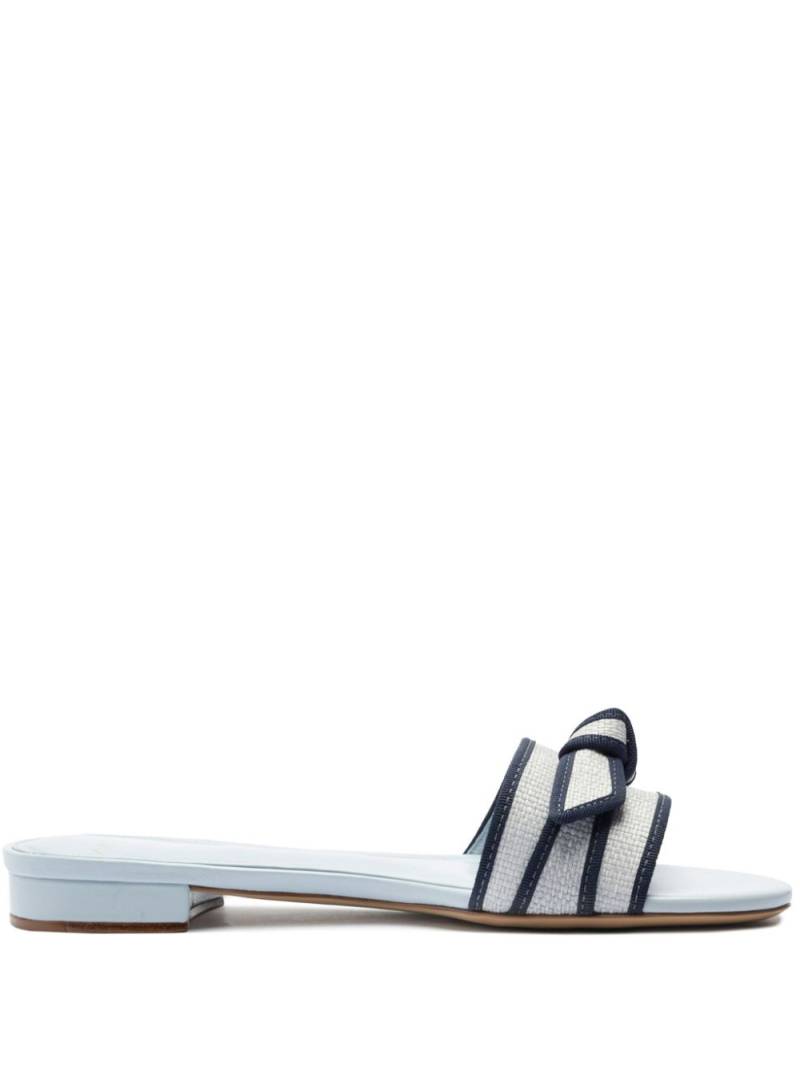 Alexandre Birman grosgrain-trim raffia mules - Blue von Alexandre Birman