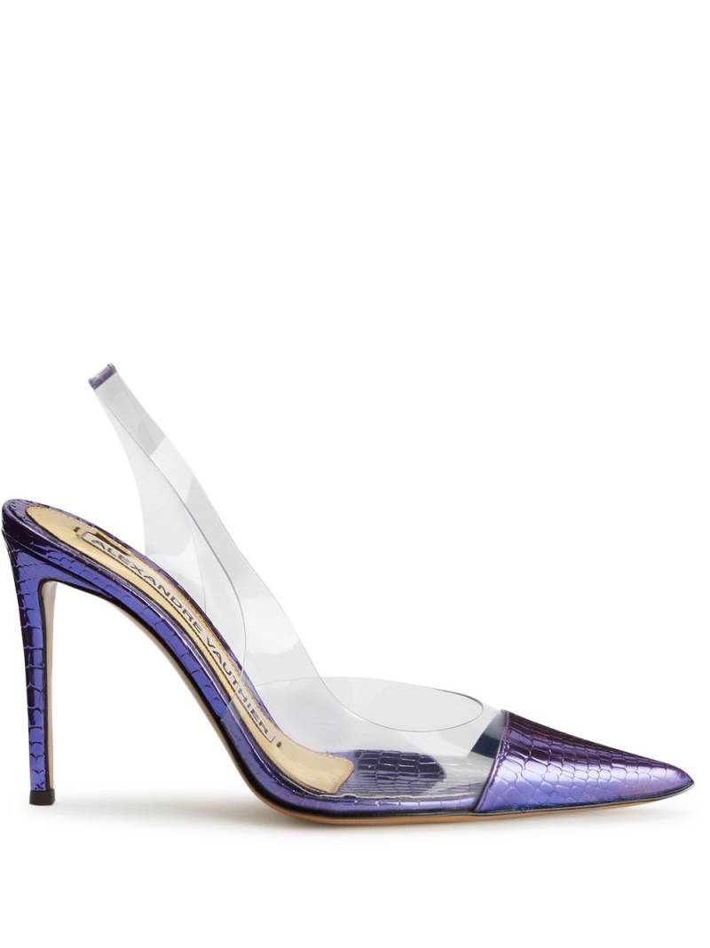 Alexandre Vauthier 105mm metallic-finish pumps - Blue von Alexandre Vauthier