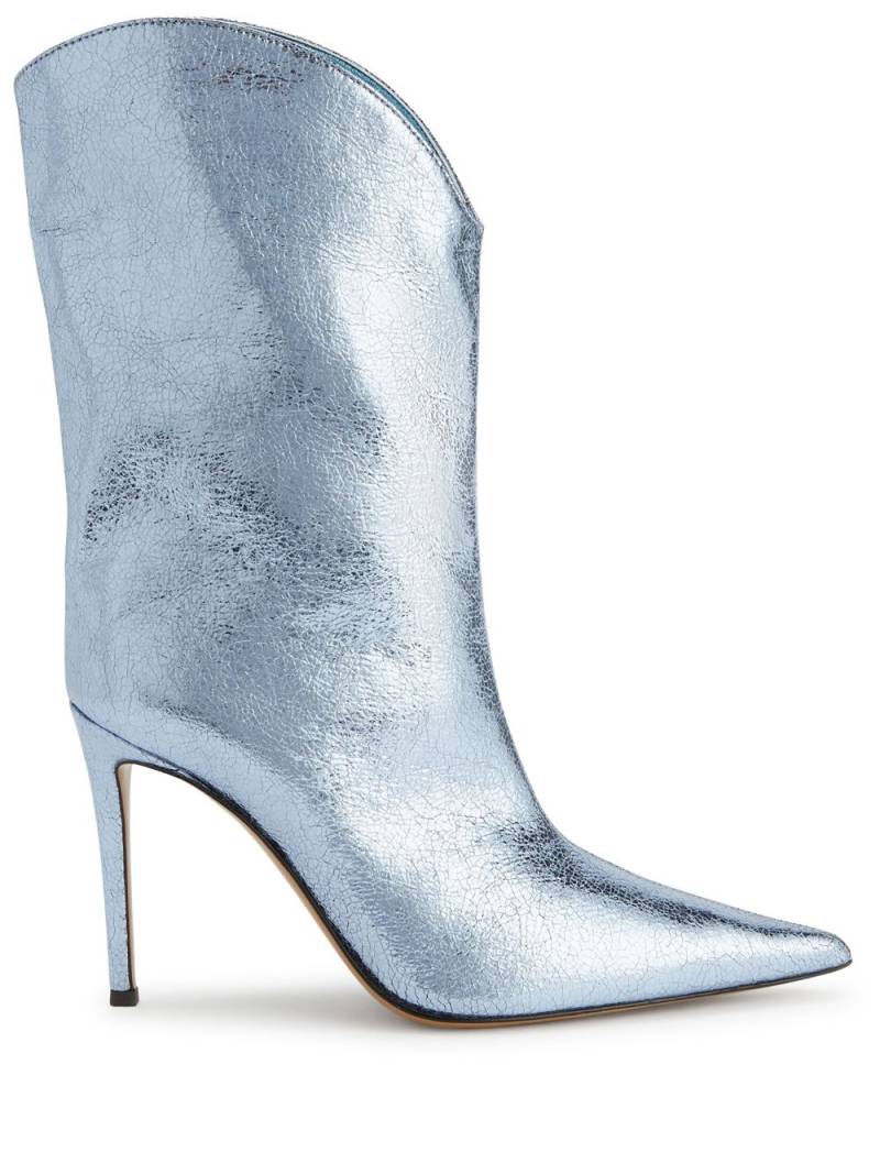 Alexandre Vauthier 105mm pointed-toe leather boots - Blue von Alexandre Vauthier