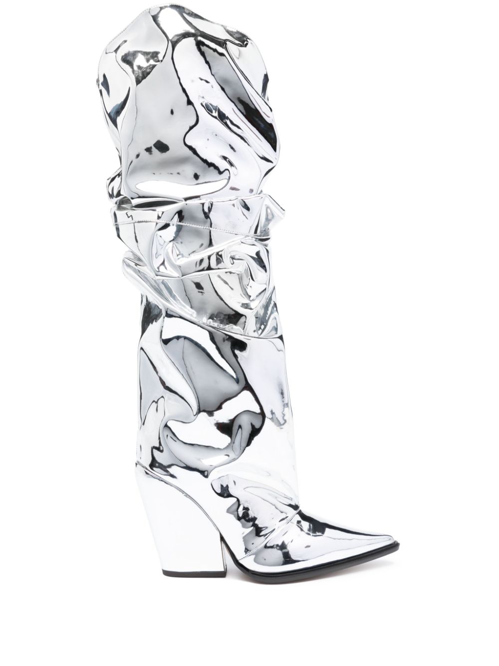 Alexandre Vauthier Avi 110mm metallic knee-high boots - Silver von Alexandre Vauthier