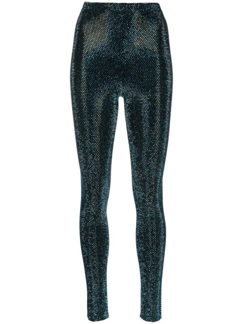 Alexandre Vauthier Crystallized high-waisted leggings - Blue von Alexandre Vauthier