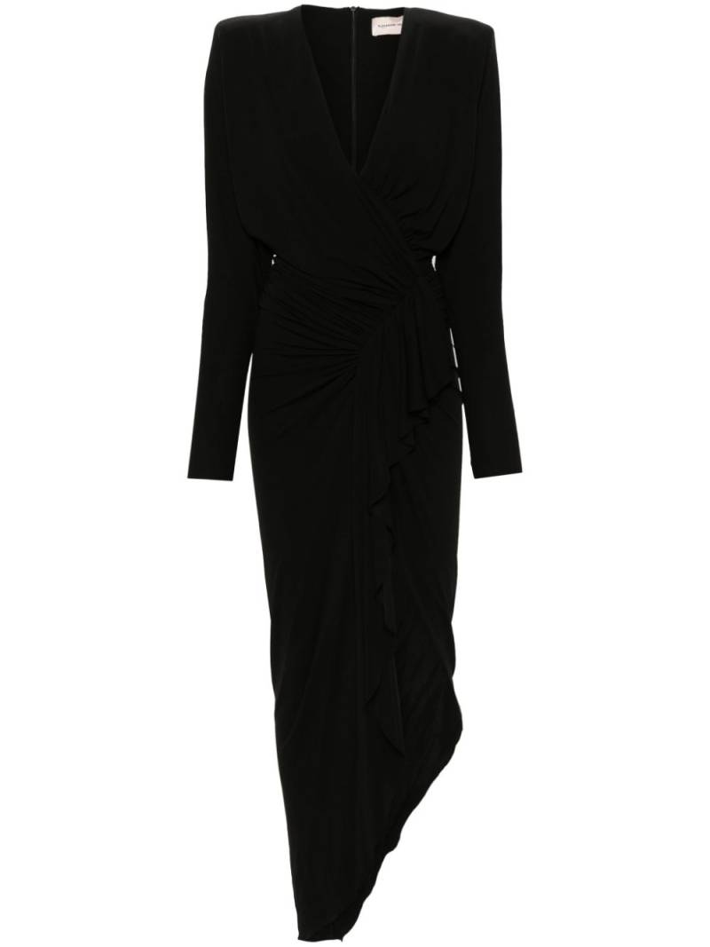 Alexandre Vauthier V-neck crepe maxi dress - Black von Alexandre Vauthier