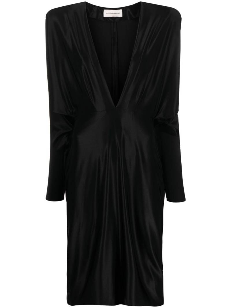 Alexandre Vauthier V-neck long-sleeve dress - Black von Alexandre Vauthier