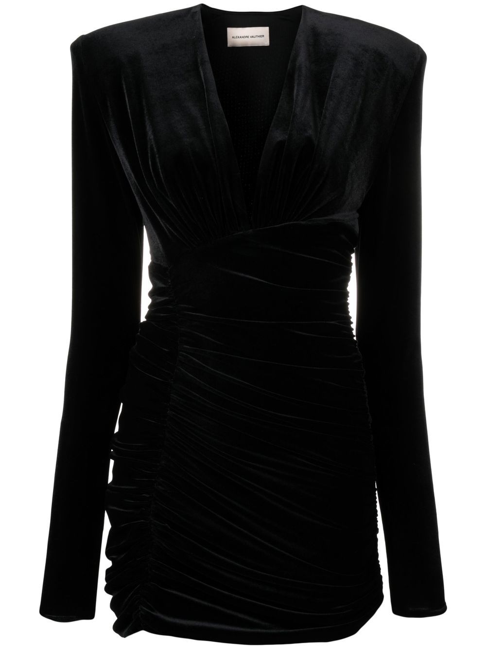 Alexandre Vauthier V-neck ruched dress - Black von Alexandre Vauthier