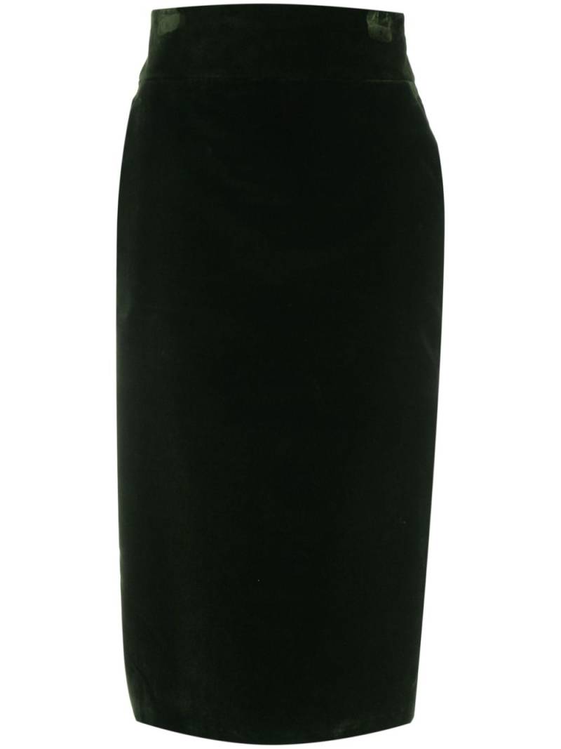 Alexandre Vauthier cotton velvet midi skirt - Green von Alexandre Vauthier