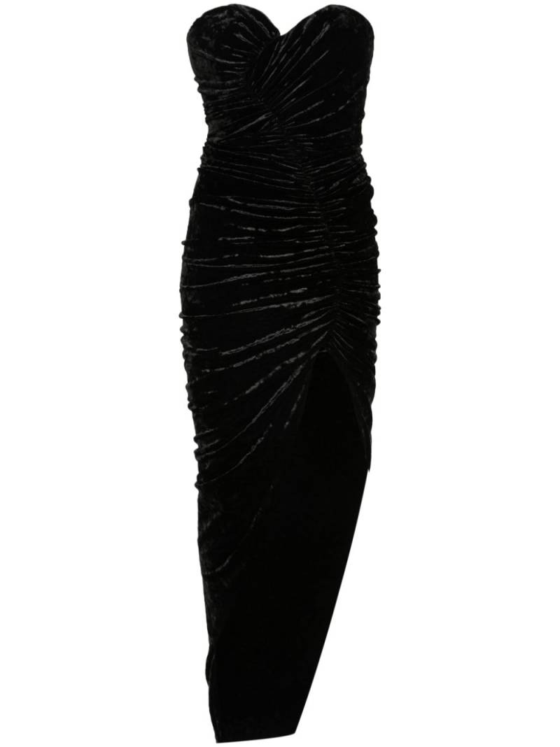 Alexandre Vauthier crushed velvet maxi dress - Black von Alexandre Vauthier