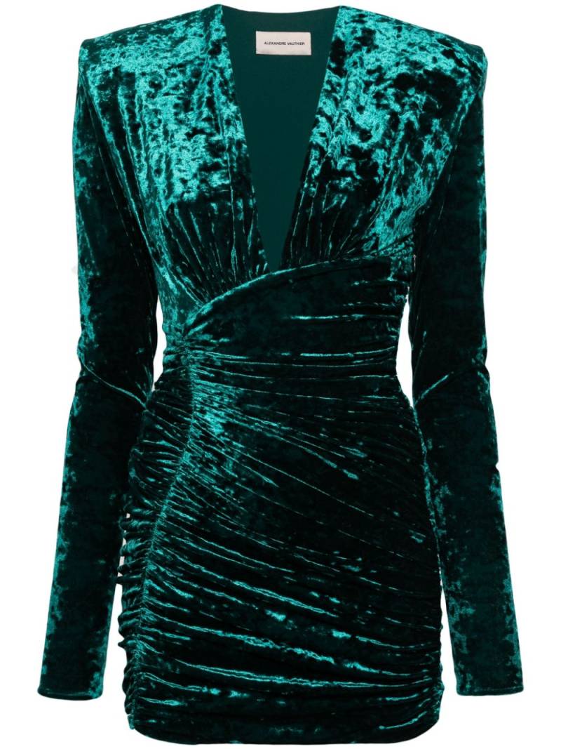 Alexandre Vauthier crushed velvet mini dress - Green von Alexandre Vauthier