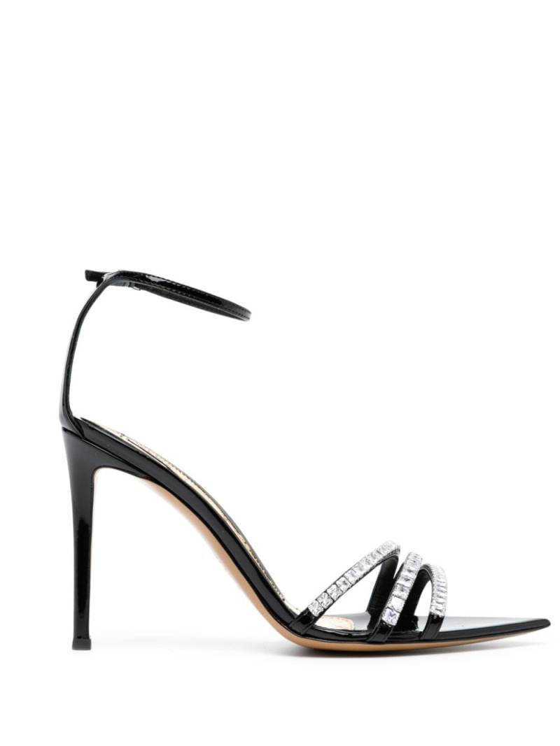 Alexandre Vauthier crystal-embellished 85mm leather sandals - Black von Alexandre Vauthier