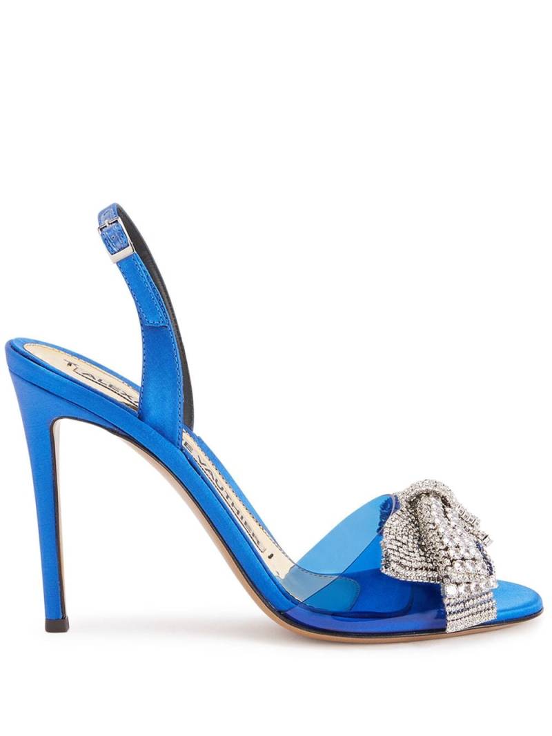 Alexandre Vauthier crystal-embellished bow 105mm sandals - Blue von Alexandre Vauthier