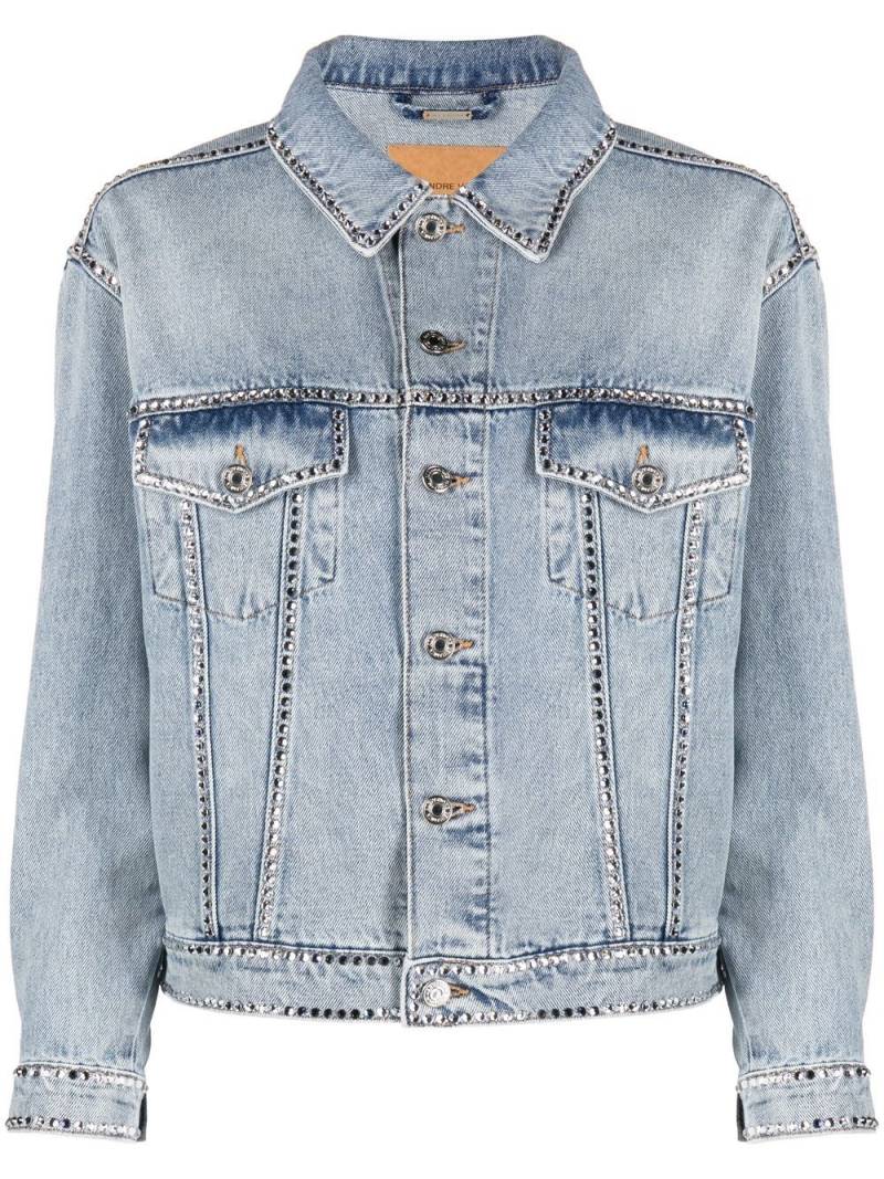 Alexandre Vauthier crystal-embellished denim jacket - Blue von Alexandre Vauthier