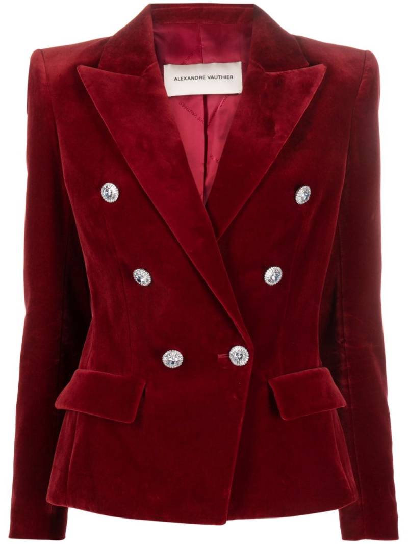 Alexandre Vauthier double-breasted velvet blazer - Red von Alexandre Vauthier