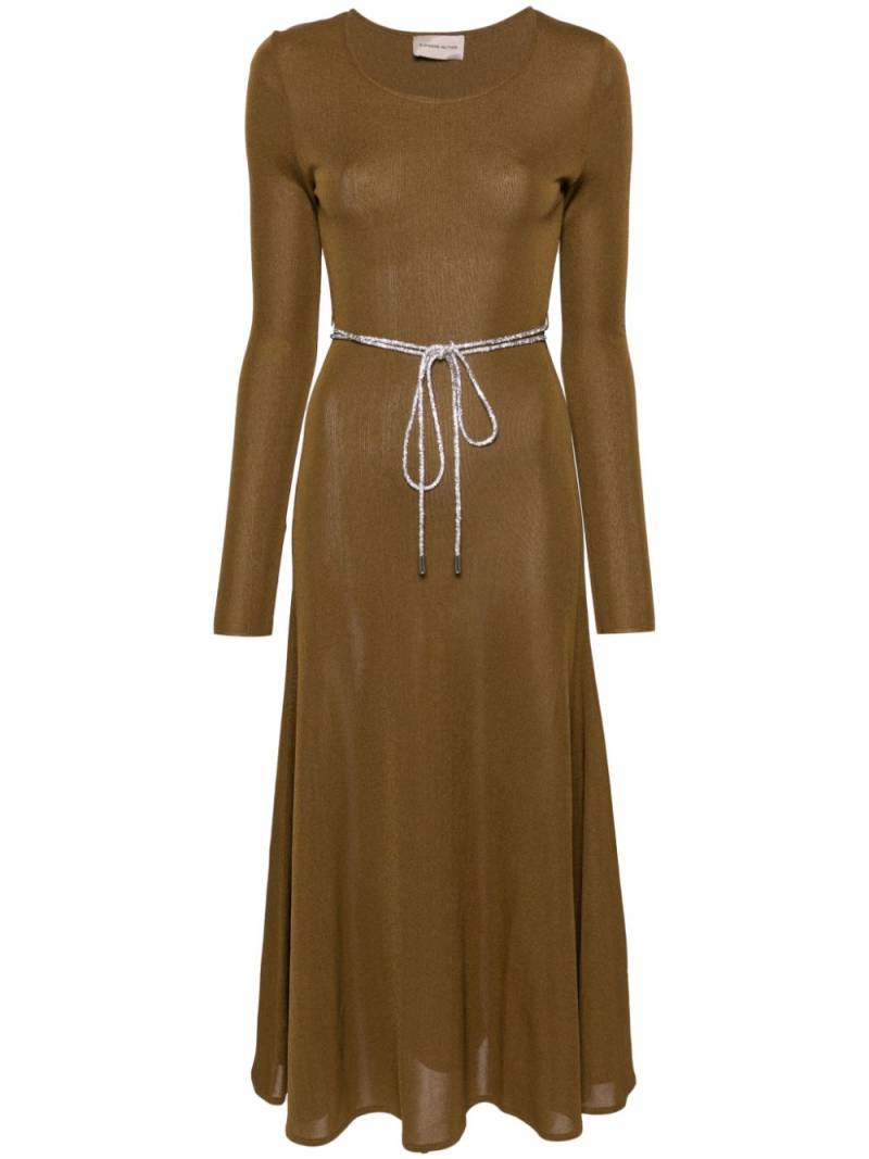 Alexandre Vauthier fine-knit flared maxi dress - Brown von Alexandre Vauthier