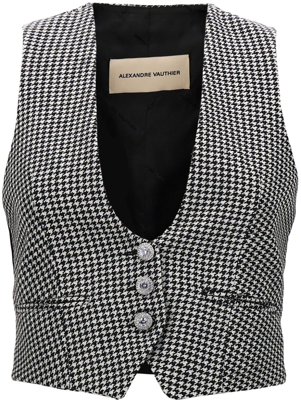 Alexandre Vauthier houndstooth waistcoat - White von Alexandre Vauthier