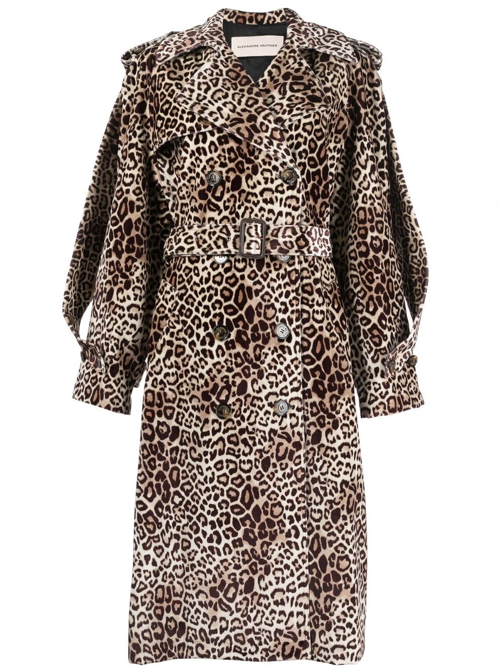 Alexandre Vauthier leopard print trench coat - Brown von Alexandre Vauthier