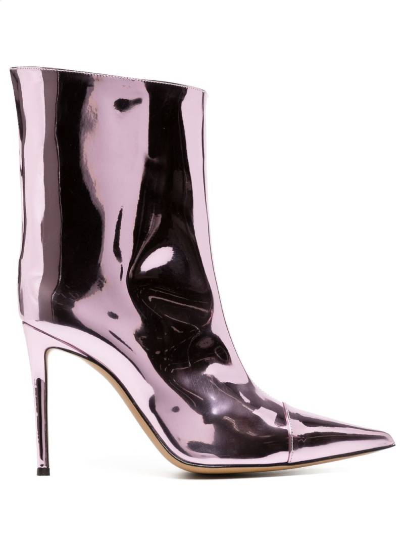 Alexandre Vauthier metallic-finish 100mm ankle boots - Purple von Alexandre Vauthier