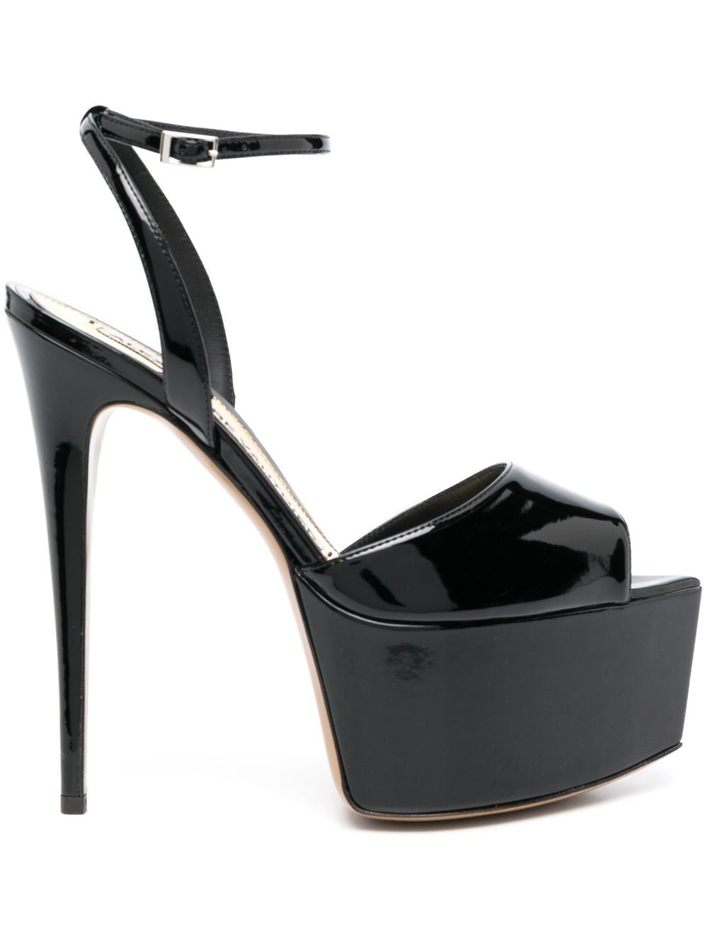 Alexandre Vauthier patent-leather platform sandals - Black von Alexandre Vauthier